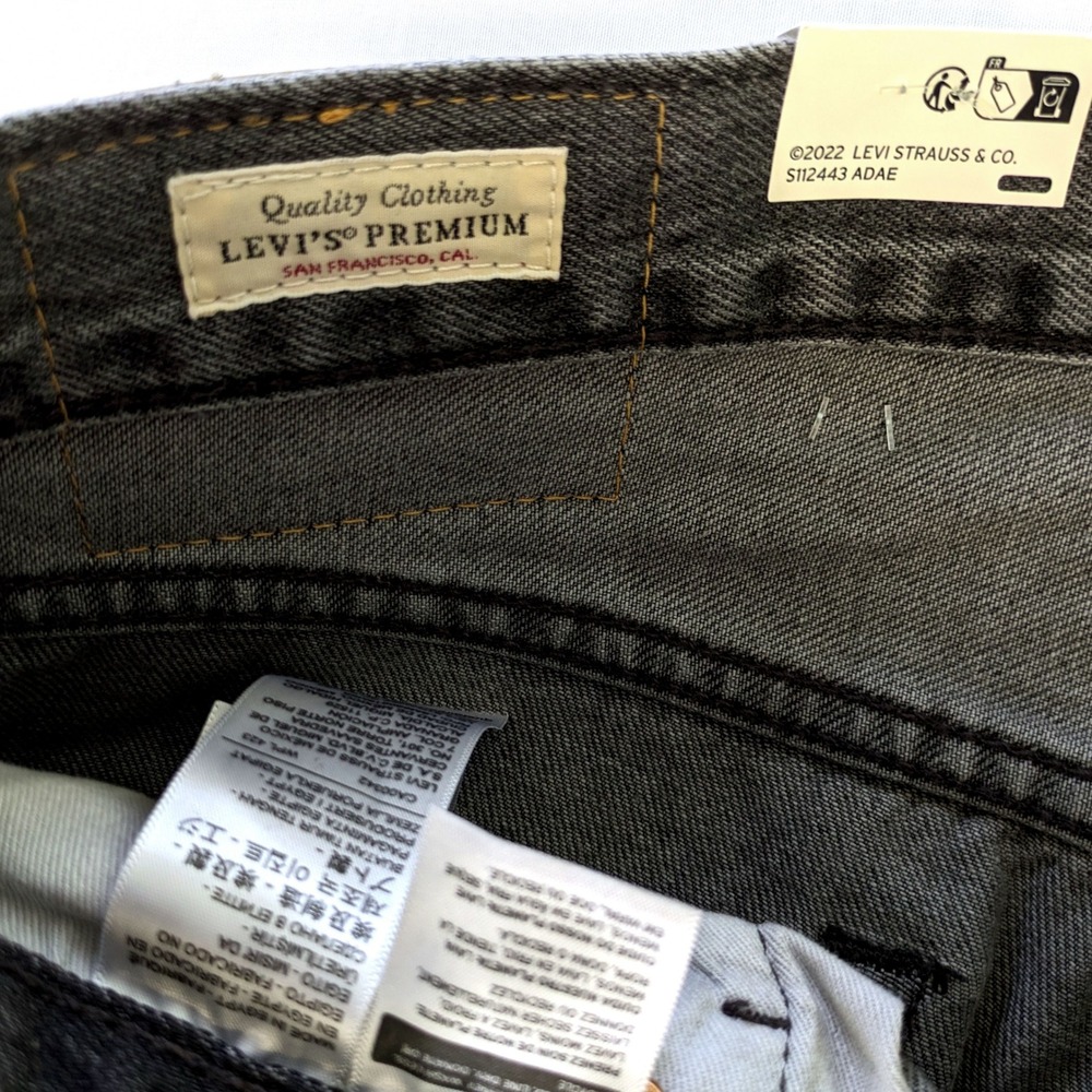 Levis 501 Original Grey Straight Leg Button Fly Denim Jeans 005013496 32x30 - Picture 6 of 9